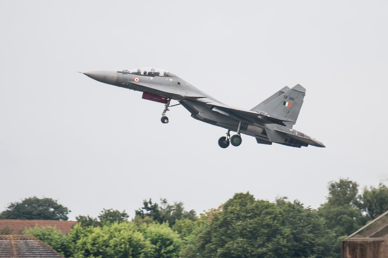 Illustration for article titled Photos: India's Su-30MKI Flankers Sparred With Royal Air Force Typhoons
